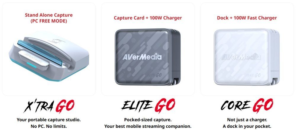 Familia de productos GO de AVerMedia