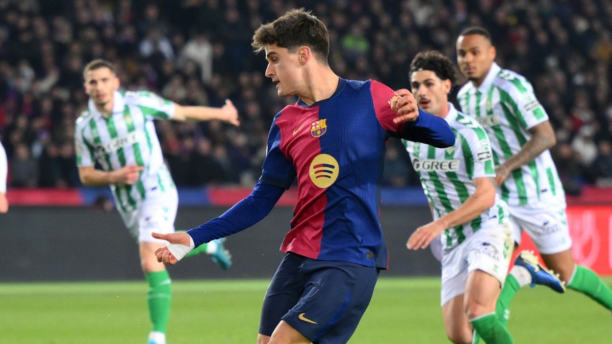 Pau Víctor en el duelo entre el FC Barcelona y el Real Betis en la Copa del Rey 2024/25