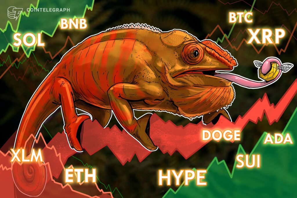 Predicciones de precios para BTC, ETH, XRP, BNB, SOL, DOGE, ADA, HYPE, XLM y SUI
