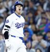LOS ANGELES, CALIFORNIA - SEPTEMBER 25:  Shohei Ohtani #17 of the Los Angeles Dodgers after hitting a single against the San Diego Padres in the sixth inning at Dodger Stadium on September 25, 2024 in Los Angeles, California. (Photo by Ronald Martinez/Getty Images)