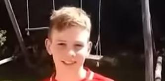 Franco Mastqantuono, de niño, con la sudadera del Barça
