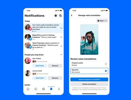 Meta AI permite doblar el audio de una publicación en Instagram o Facebook, e incluso sincronizar el movimiento de los labios; por ahora solo permite traducir entre el inglés y el español