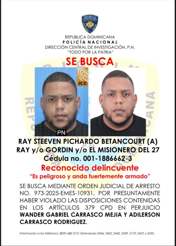 Policía Nacional activa búsqueda de reconocido delincuente apodado “Ray”, “Gordin” y/o “El Misionero del 27”, acusado de asaltos en el Ensanche Ozama, SDE