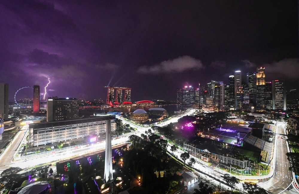 Vista aérea de Singapur