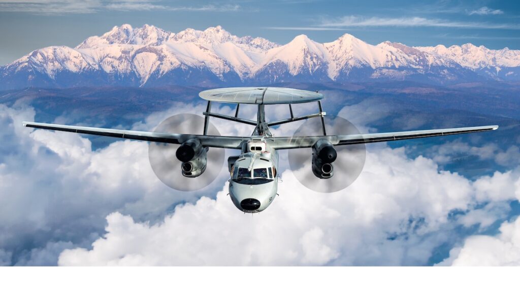 El E-2D Advance Hawkeye, avión de vigilancia y control aéreo de Estados Unidos, estuvo sobre Los Roques