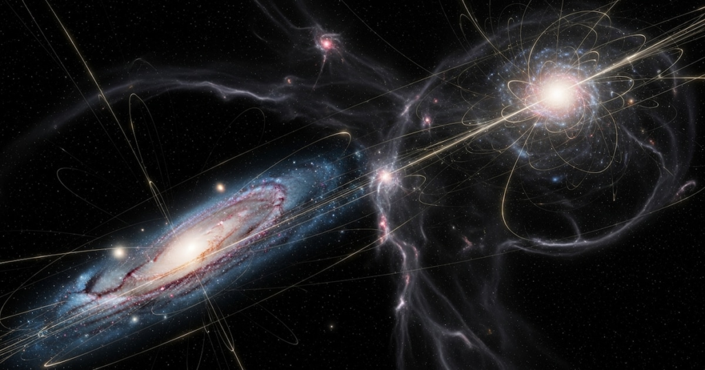 Detectan cómo se fusionan dos cúmulos de galaxias gigantes y abren nuevas pistas sobre la materia oscura