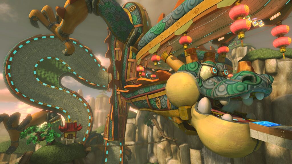 Aquí podéis ver al detalle la recreación de Dragoloso en Ruta Dragón de Mario Kart 8/Deluxe